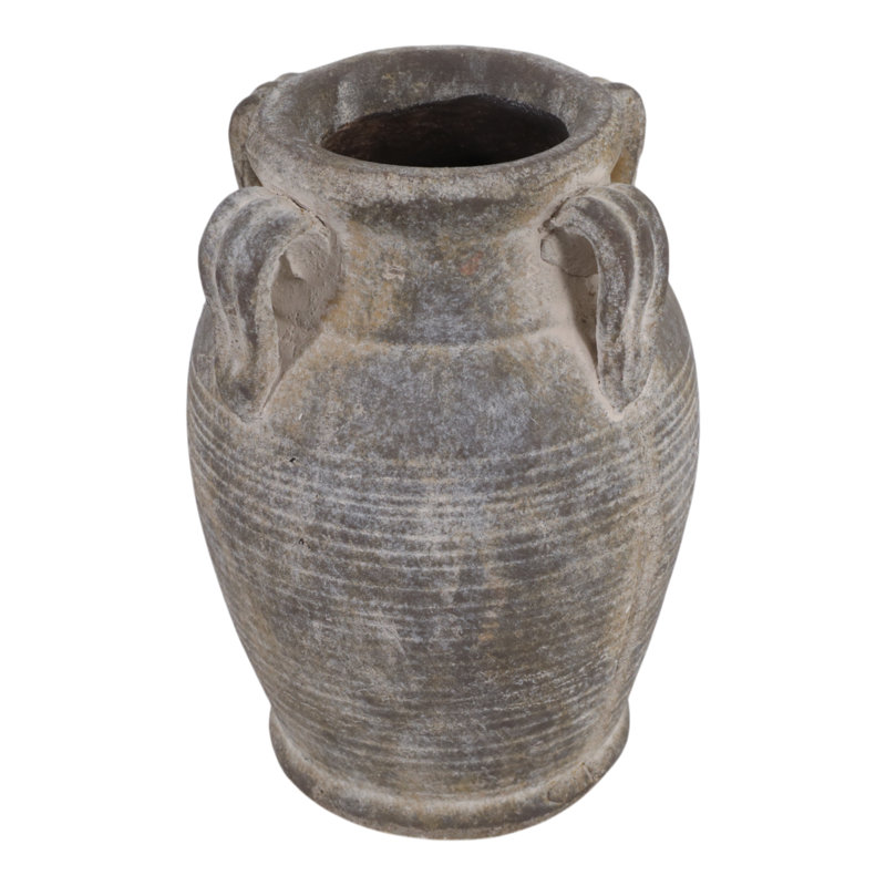 Ceramic/Porcelain Table Vase, Matte Brown, 8" H x 5.5" W x 5.5" D