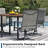 5-Piece Outdoor Dining Set For 4 – 42" Walnut Round Outdoor Table With Umbrella Hole & 4 Grey Patio Swivel Chairs, All-Weather Patio Furniture-731050449
