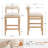 Bryn Modern Farmhouse 26.8" H Linen Upholstered Counter Stool with Solid Wood Frame and Cylindrical Back-292655353