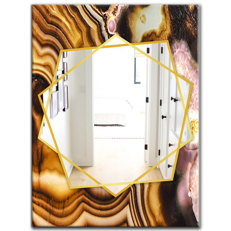 Miroir décoratif moderne et contemporain Turritella Agate, H 39,4 po x l 29,5 po