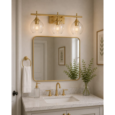 Éclairage pour meuble-lavabo à 3 lumières à intensité variable Leyburn