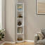 Clarklake Corner Shelf Unit, Small Bookcase-1726775571