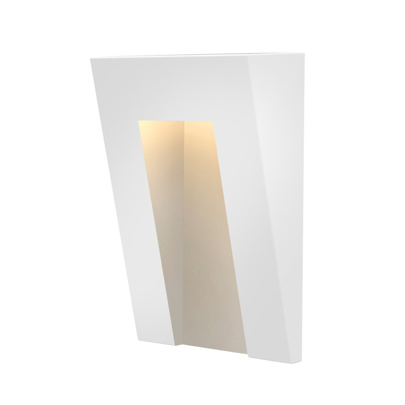 Taper Vertical Low Voltage Hardwire LED Deck Light, 8" H x 3" W x 1.5" D, Satin White