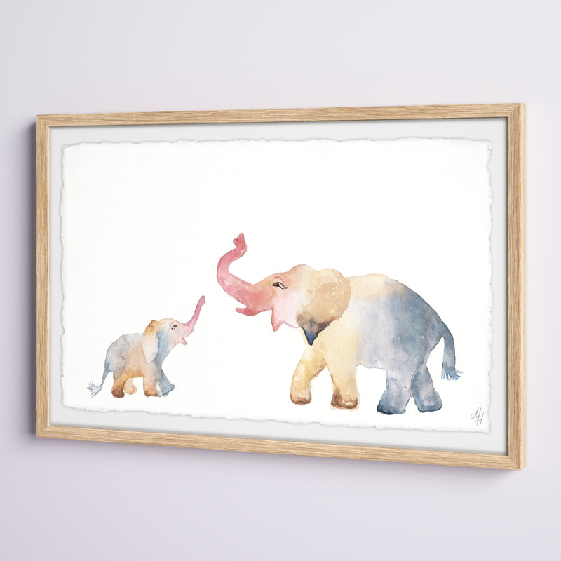 «Jaime Elephant Playtime», art encadré, H 24 po x l 36 po x P 1,5 po