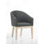Ensemble de table de salle à manger 3 pièces avec piédestal et 2 chaises demi-tonneau-122783269-122783270