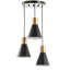 Luminaire suspendu conique à 3 lumières Zurcher