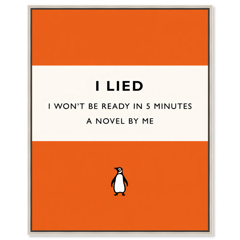 «I Lied Canvas Print Quotes Art Prints» par Art Remedy, H 31 po x l 25 po, Cadre argenté