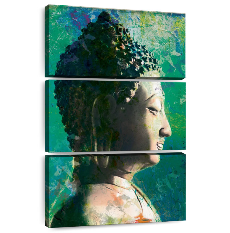 Profil de tête de Bouddha Adella II, H 32 po x l 20 po