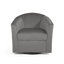  Fauteuil d'appoint rembourré et pivotant en velours avec dossier incurvé-1248396667