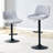 Modern Swivel Adjustable Bar Stools Set - 2 Pack, Light Gray Linen Fabric, Holds Up To 250 Lbs, Suitable For Home Bars And Kitchen Islands.