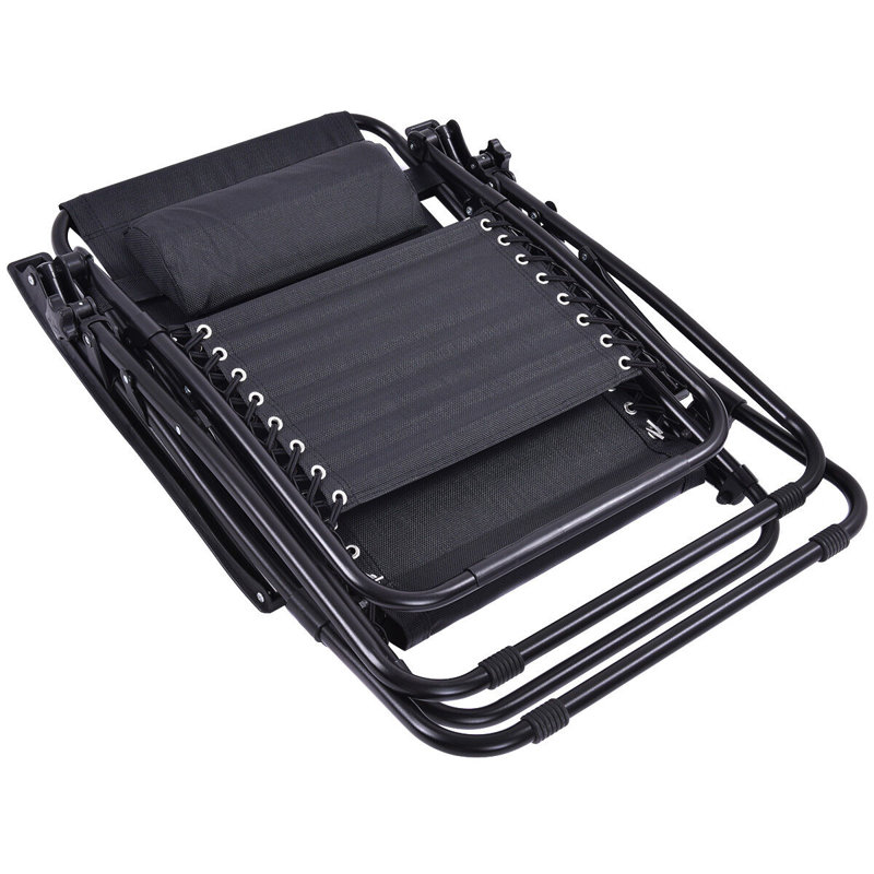 Chaise de patio Brenden, Noir