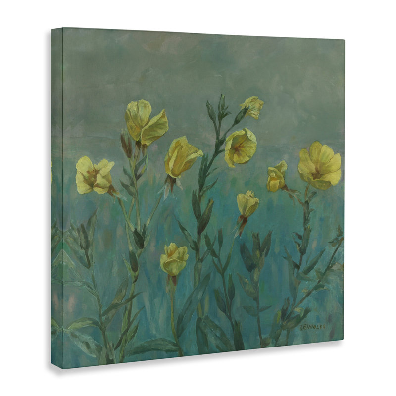 «Floral Buttercup Meadow», art mural sur toile par Graham Reynolds, H 17 po x l 17 po