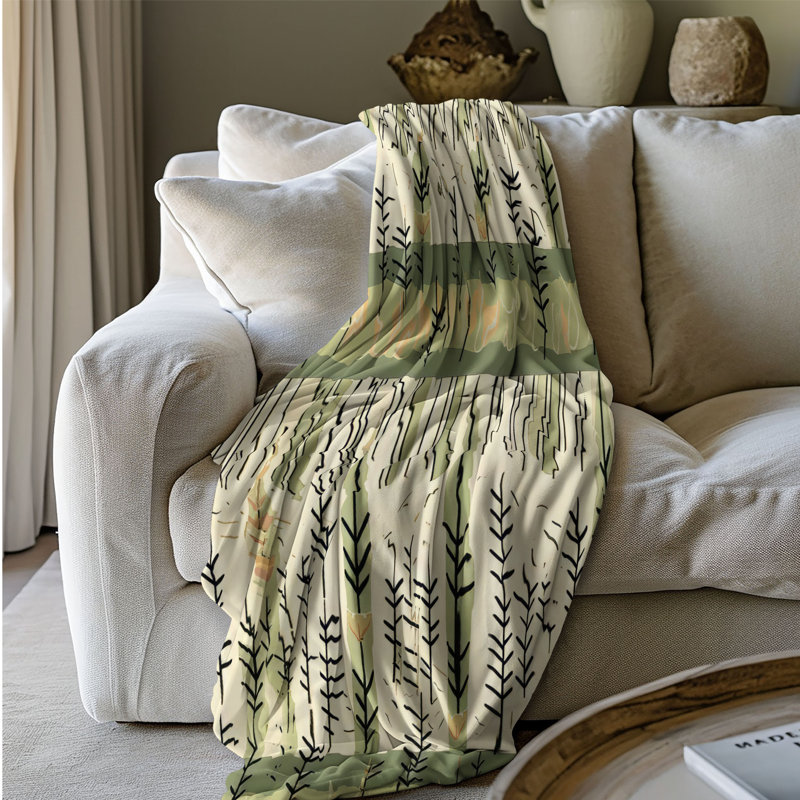 Style rustique - couverture en sherpa de qualité supérieure 1 pièce, L 80 po x l 60 po