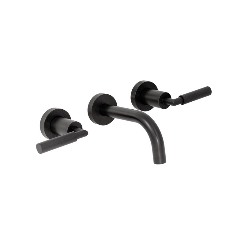 Cigno Wall Mounted Bathroom Faucet, Matte Black