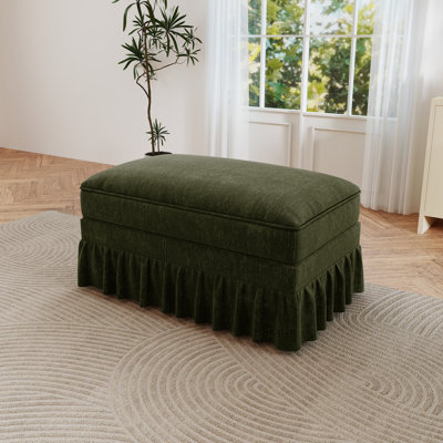 Upholstered Skirted Ottoman