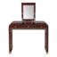 Bureau de coiffeuse classique 3 en 1 avec miroir rabattable Classic - 2 tiroirs et espace de rangement intégré-1650339946