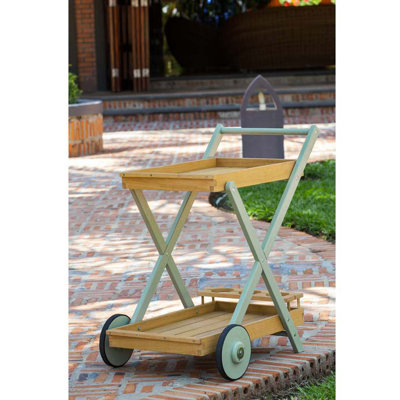 Osier Solid Wood Bar Cart