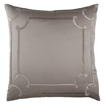 Vendome Appliqued Feather Throw Pillow