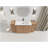 64'' Freestanding Bathroom Vanity with White Ceramic Sink, and 2-Small Storage Cabinet, Soft-Close Door, Imitative Oak, KD-Packing, Plywood-1904246165