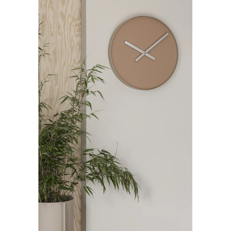 Rim Analog Wall Clock, Large, Indian Tan