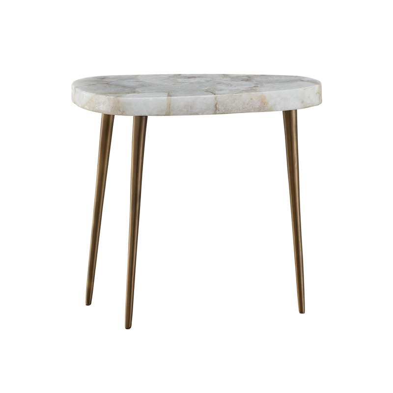 Fino Marble End Table, 18" H x 19" W x 10" D