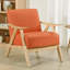 Fauteuil d'appoint en tissu rétro avec siège et dossier en bois massif rétro-222960398-222960396