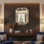 Grand miroir mural en forme de losange pour décor de salon élégant, miroir d'appoint moderne sans cadre pour hall d'entrée, salle à manger, salle de bain