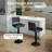 Adjustable Bar Stool, Modern Counter Height Stools, Upholstered Swivel Bar Chairs With Curved Wooden Back, Footrest And Metal Base-150896336