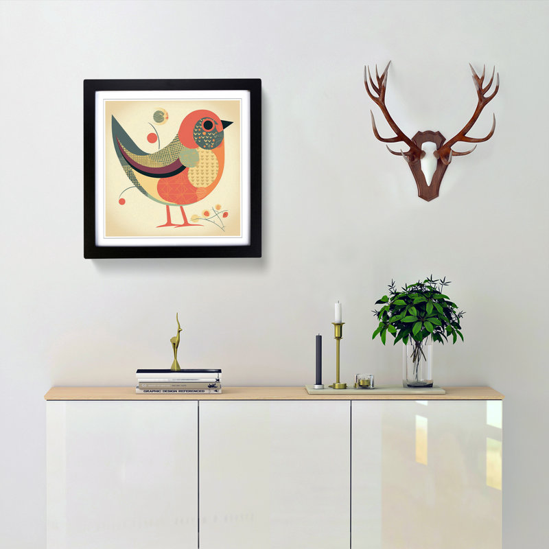 Single Picture Frame Print on Wood, Black