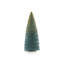 Sisal Bottle Brush Tree With Gold Glitter And Wood Base