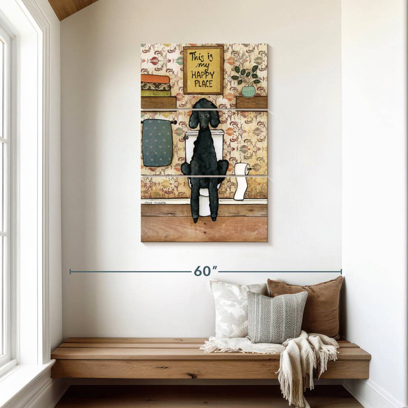 Happy Place Poodle, 45" H x 28" W