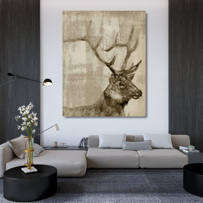 Millwood Pines Goldberger, Jennifer Gallery Wrapped Canvas Art Titled: Sepia Elk