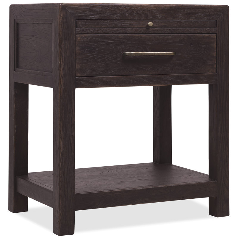 One-Drawer Nightstand, Dark Brown