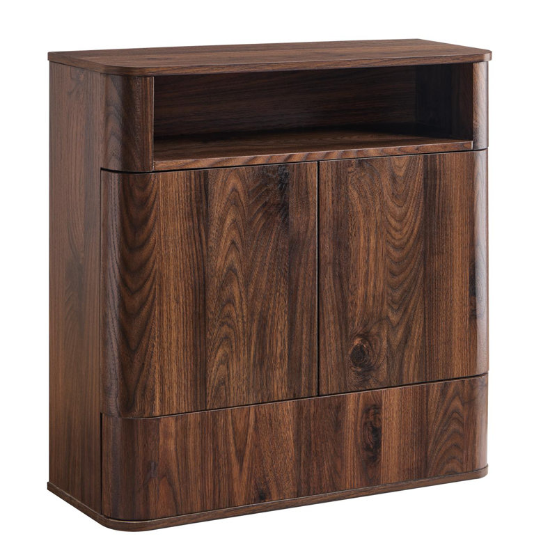 Armoire de rangement murale Bathrooom, armoire à pharmacie en bois avec tablette et porte réglables, Brun
