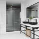 Elan E-Class 60-64" W x 76" H Sliding Frameless Shower Door with 3/8" Clear Glass