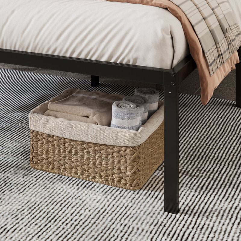 Osburn 16.5" Sturdy Metal Bed Frame, Twin