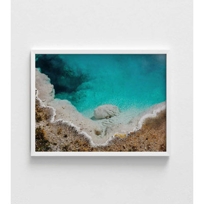 Turquoise Geothermal Pool Photo, Vibrant Blue Water, Earth Textures