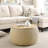 Round Storage Ottoman, 2 In 1 Function, Work As End Table And Ottoman-1561481887