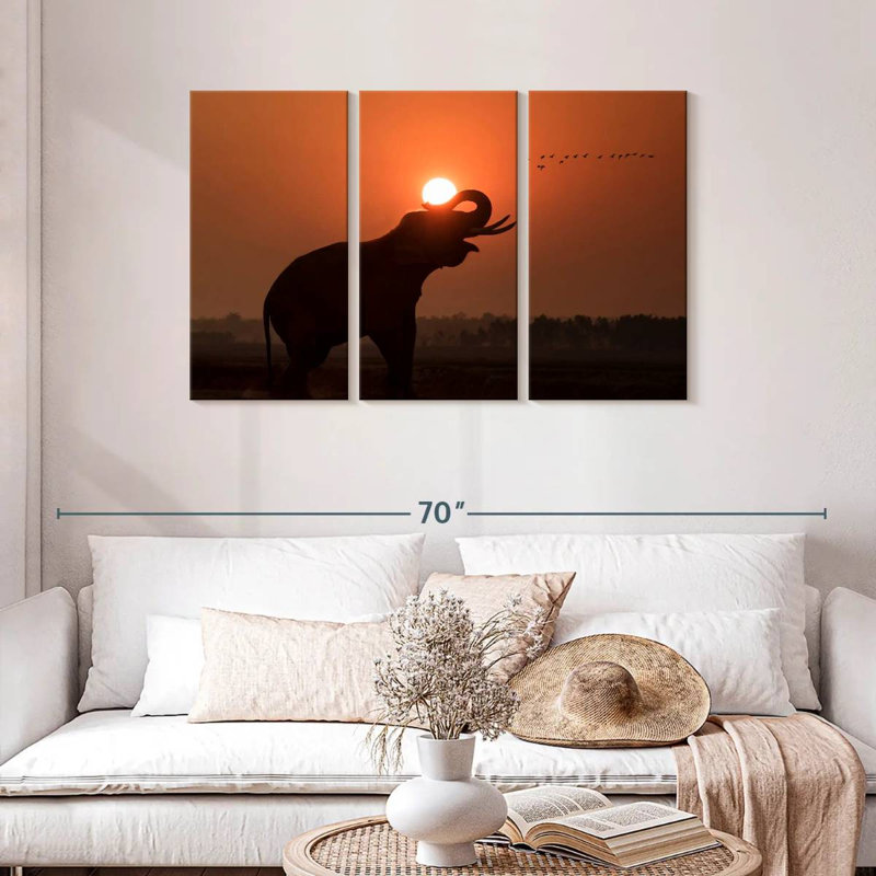 Brampt Elephant Call Silhouette, 28" H x 45" W