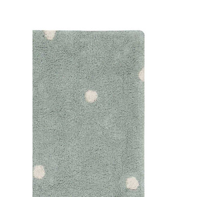 Washable Rug Mini Dot Blue Sage