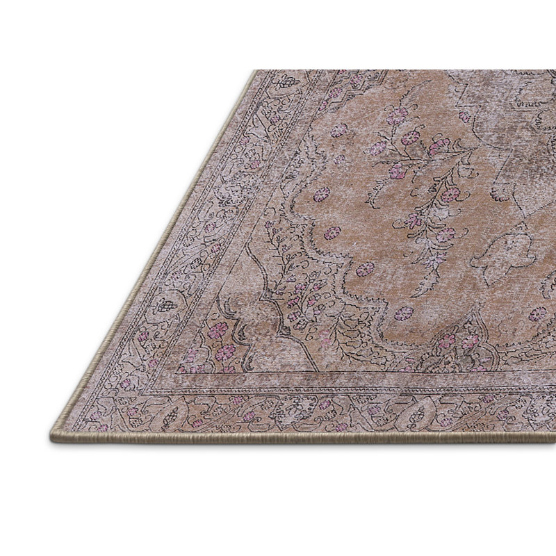 Tapis brun à motif oriental, Rectangle 7 pi x 10 pi