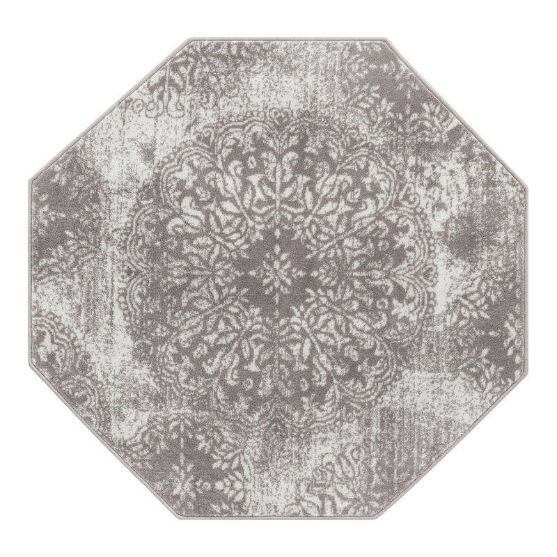 Tapis gris clair Brandt Performance, Octogone 6 pi 1 po x 6 pi 1 po, Gris
