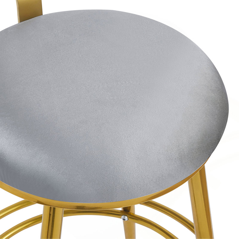 Ensemble de 2 tabourets de comptoir Modern, Gris foncé