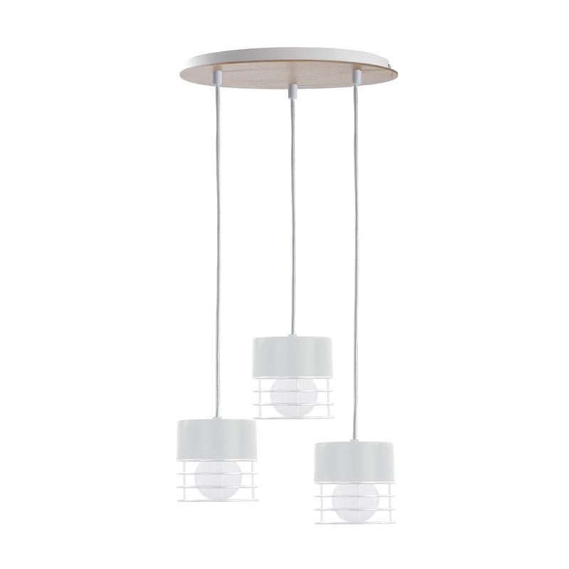 Tequesta 3 - Light Cylinder Pendant, White