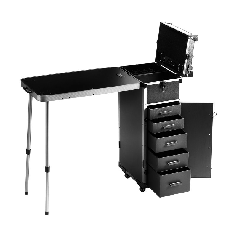 Aluminum 2 Compartment Makeup Organizer