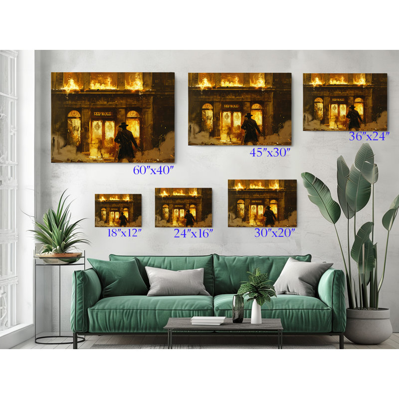Reproduction d'art sur toile Wild West Cowboys, décoration murale moderne pour la maison et le bureau, H 16 po x l 24 po