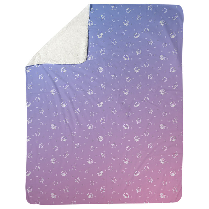 Couverture Katelyn Elizabeth Seashell, l 32,5 po x L 42,5 po, Rose / Mauve