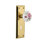 New York Plate with Decorative Keyhole and White Rose Porcelain Door Knob