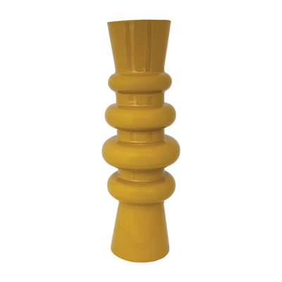 Enameled Metal Vase