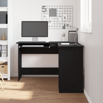 Corliss Corner Desk Computer Desk Study L-shaped Desk Table Engineered Wood